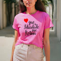 Camiseta Feminina Frase - Que a Felicidade Vira Rotina Coração